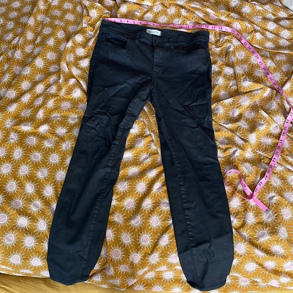 Madewell High riser skinny black jean size 32
